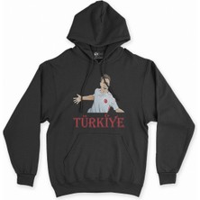 Cix Cix Türkiye Milli Takım Siyah Kapşonlu Sweatshirt Hoodie