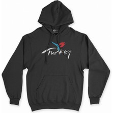 Cix Cix Türkiye Turizm Laleli Siyah Kapşonlu Sweatshirt Hoodie