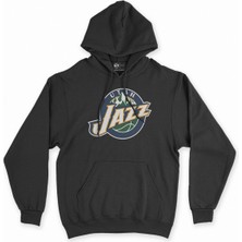 Cix Cix Utah Jazz Siyah Kapşonlu Sweatshirt Hoodie