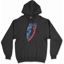 Cix Cix Wnba Logolu Siyah Kapşonlu Sweatshirt Hoodie