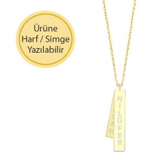Engingold 14K Altın Isimli Ikili Plaka Kolye