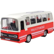 Cstars Cs-12 Metal Kasa Die-Cast Halk Otobüsü Oyuncak 15 cm Çek Bırak