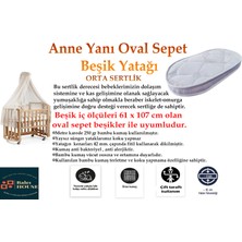 Bhouse Anne Yanı Oval Beşik Bambu Kumaş 60 x 105 cm Sünger Yaysız Park Yatak