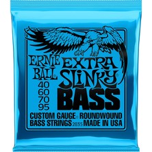 Jim Dunlop Ernie Ball P02835 Extra Slinky Nickel 40-95 (4 Telli) Bas Gitar Teli