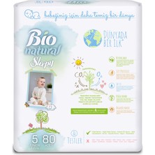Sleepy Bebek Bezi Bio Natural 5 Beden Maxi 11-18 Kg 80li
