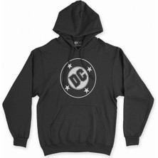 Cix Cix Dc Comics Logolu Siyah Kapşonlu Sweatshirt Hoodie