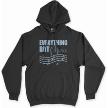Cix Cix Everything But Music Siyah Kapşonlu Sweatshirt Hoodie