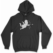 Cix Cix Aşk Oku Siyah Kapşonlu Sweatshirt Hoodie