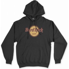 Cix Cix Hard Rock Cafe Siyah Kapşonlu Sweatshirt Hoodie