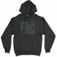 Cix Cix Music For Quality Of Life Siyah Kapşonlu Sweatshirt Hoodie