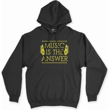 Cix Cix Music Is The Answer Siyah Kapşonlu Sweatshirt Hoodie