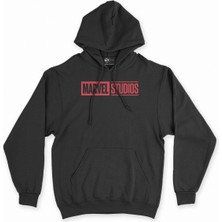 Cix Cix Marvel Studious Siyah Kapşonlu Sweatshirt Hoodie