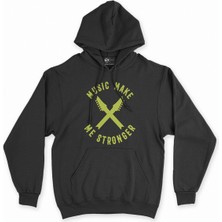 Cix Cix Music Make Me Stronger Siyah Kapşonlu Sweatshirt Hoodie