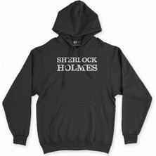 Cix Cix Sherlock Holmes Siyah Kapşonlu Sweatshirt Hoodie