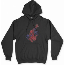 Cix Cix Spiderman Siyah Kapşonlu Sweatshirt Hoodie