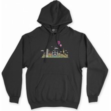Cix Cix Travel To Europe 2 Siyah Kapşonlu Sweatshirt Hoodie