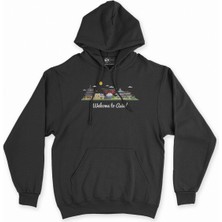 Cix Cix Welcome To Asia Siyah Kapşonlu Sweatshirt Hoodie