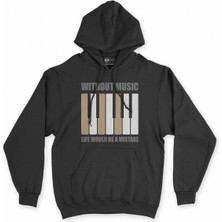 Cix Cix Without Music Siyah Kapşonlu Sweatshirt Hoodie