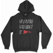 Cix Cix You Know You Want It Siyah Kapşonlu Sweatshirt Hoodie