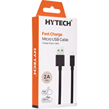 Hytech HY-X83 1 mt 2A Micro USB Siyah Şarj Kablosu