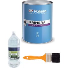 Polisan Primera Parlak Sahra Beji Yağlı Boya 0.75L + Sentetik Tiner 250ML + No 2 Fırça