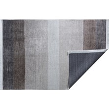 Louis Casa Modern Yıkanabilir Dekoratif Saçaklı Kilim Capella 01C Kahve