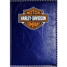 Promosyon Denizi Harley Logolu Lacivert Ruhsat Kabı