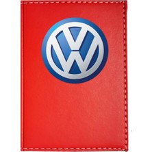 Promosyon Denizi Wolsvogen Logolu Kırmızı Ruhsat Kabı