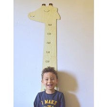 Bebek Özel Bebek & Çocuk Odası Anaokulu Ahşap Boy Ölçer Montessori Zürafa