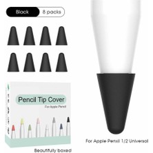 Microcase Apple Pencil 1 - 2 Stylus Kalem Ucu Koruyucu 8in1 Set