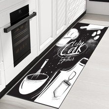 Rovigo Home Dijital Baskı Yıkanabilir Kaymaz Taban Mutfak Halısı
