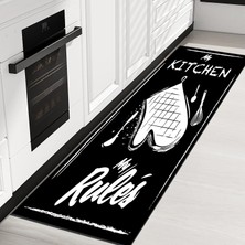 Rovigo Home Dijital Baskı Yıkanabilir Kaymaz Taban Mutfak Halısı