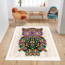 Rovigo Home Dijital Baskı Yıkanabilir Kaymaz Taban Salon Halısı