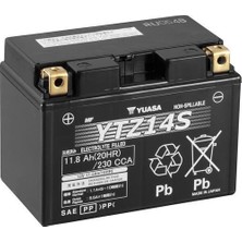 Yuasa YTZ14S Motosiklet Aküsü 12 V 11.8 Ah