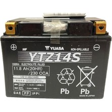 Yuasa YTZ14S Motosiklet Aküsü 12 V 11.8 Ah