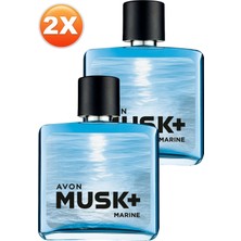 Avon Musk Marine Erkek Parfüm Edt 75 Ml. Ikili Set