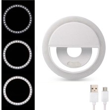 Microcase Selfie LED Mandallı Üniversal Ring Halka Flash Işık Light AL2608