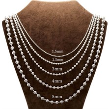 Osmanlı Gümüş 4mm Top Zincir Erkek Bayan 925 Ayar Gümüş Kolye Johnny Depp Kolye 24007980414