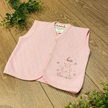 Renkli Puset Kapitone Mevsimlik Bebek Yelek Hipopotam Ekru Pembe Mavi