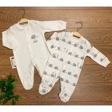 Renkli Puset 2'li Penye Bebek Tulum Takım Kirpi