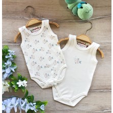 Renkli Puset 2'li Penye Bebek Askılı Body Zıbın Takım Balık
