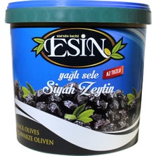 Esin Zeytin kahvaltılık Yağlı Sele Siyah Zeytin 290-320lüks Boy 10  kg.