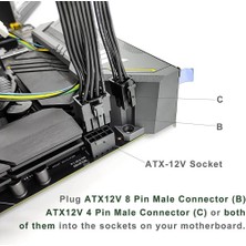 Yeka 8 Pin To 8+4 Pin Cpu Kablo Çevirici