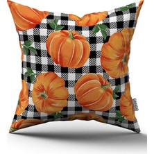 CANGO HOME Turuncu Halloween Balkabağı Desenli Dijital Baskılı Kırlent Kılıfı CGH751