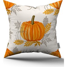 CANGO HOME Turuncu Halloween Balkabağı Desenli Dijital Baskılı Kırlent Kılıfı CGH759
