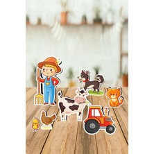 Neşeli Günlerim Çiftlik Konseptli Ayaklı Pano Seti