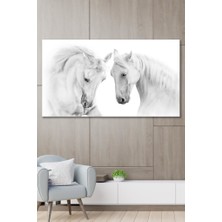 Hediyeler Kapında 70X100 Asil Atlar Duvar Kanvas Tablo