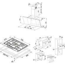 Franke Fpj 915 V Bk A Davlumbaz + Fhtl 755 4g Tc Xs C Ocak + Fsl 86 H Bk Fırın Ankastre Set