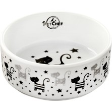 Petchef Porselen Kedi Mama Kabı 12 cm Leo