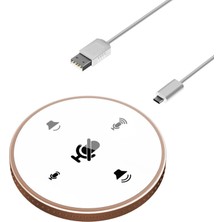 Shopfocus Masaüstü USB Konferans Hoparlörü Mikrofon Dahili Hoparlör (Yurt Dışından)